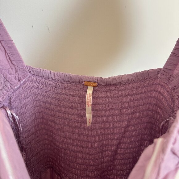 FREE PEOPLE Short Sleeve Sundrenched Maxi Dress in Dawn Pink Size Small - Picture 4 of 7